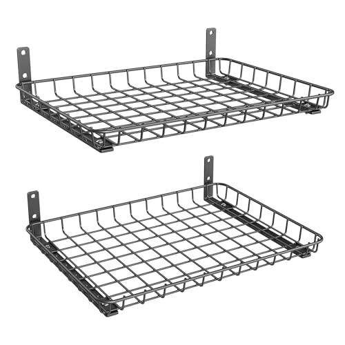 TORACK Wandregale, Garagen-Wandregal für Schrank und Waschküche, robuste schwebende Regale, halten bis zu 27,2 kg, 2 Stück, 30,5 x 45,7 cm, Schwarz TORACK Wandregale, Garagen-Wandregal für Schrank und Waschküche, robuste schwebende Regale, halten bis zu 27,2 kg, 2 Stück, 30,5 x 45,7 cm, Schwarz von TORACK