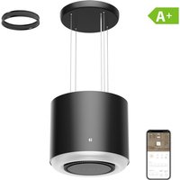 CIARRA A+, 550 m³/h Inselhaube WIFI APP & TOUCHU Steuerung Booster 4 Geschwindigkeiten Umluft Schwarz, CD4838B von TORANA