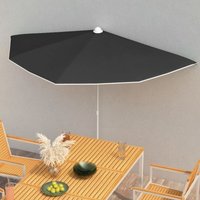 Maison Exclusive Halb-Sonnenschirm mit Mast 180x90 cm Schwarz Maison Exclusive Halb-Sonnenschirm mit Mast 180x90 cm Schwarz von TORANA
