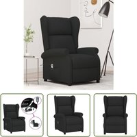 Torana - The Living Store Ohrensessel mit Liegefunktion Elektrisch Schwarz Stoff - Fernsehsessel - Elektrischer Recliner - Relaxsessel - Bequeme von TORANA