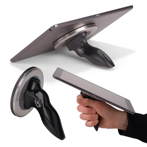 TORCHGRIP Universeller Tablet-Ständer für Schreibtisch, Schoß, Kissen, Bett und Tablet-Griff, kompatibel mit iPad, Samsung und den meisten anderen Tablets, hergestellt in den USA (Schwarz/Schwarz) von TORCHGRIP