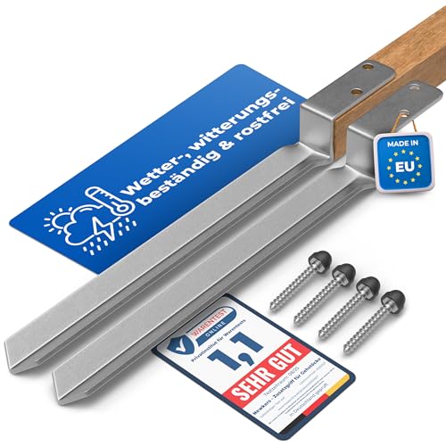 TORFIX® Bodenanker L-Form 50 cm Einschlaghülse Schaukel Bodenhülse 2er Set aus feuerverzinktem Stahl, inkl. 4 Schrauben (6×8) & Sicherheits Abdeckkappen für Zaun & Pfostenbefestigung im Garten von TORFIX