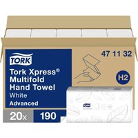Tork - gebraucht] Xpress Multifold Papierhandtücher Weiß H2 Advanced Komfort Recycelte Fasern B-Ware von TORK