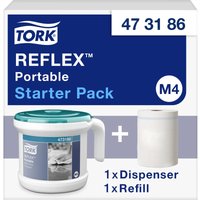 Tork - 473186 Reflex™ Papierhandtuchspender Kunststoff Weiß, Türkis 1 St. von TORK