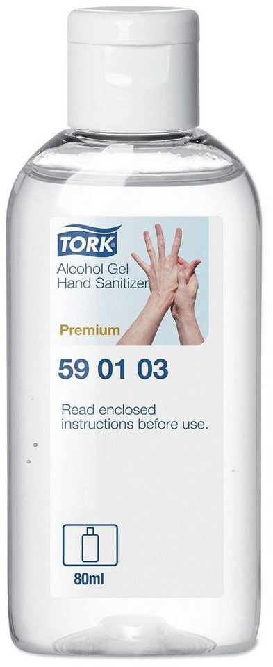 TORK Klemmen Händedesinfektionsgel - 80 ml, Flasche für unterwegs von TORK