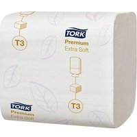 TORK Einzelblatt-Toilettenpapier T3 Premium Extra Soft 2-lagig, 7.560 Tücher von TORK