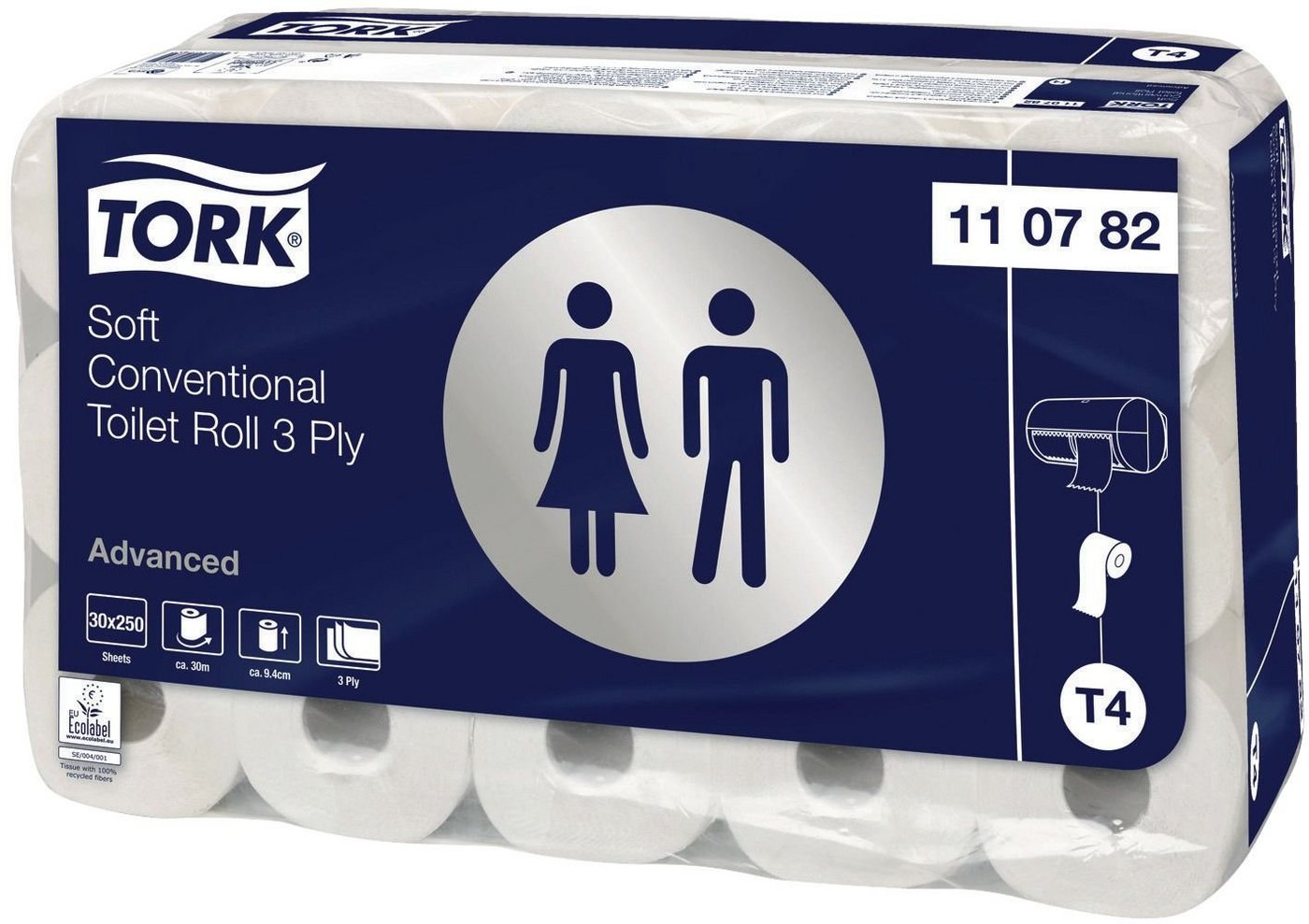 TORK Toilettenpapier Toilettenpapier Advanced weiß 3-lagig 30 Rollen a 250 Blatt Sys. T4 TORK Toilettenpapier Toilettenpapier Advanced weiß 3-lagig 30 Rollen a 250 Blatt Sys. T4 von TORK