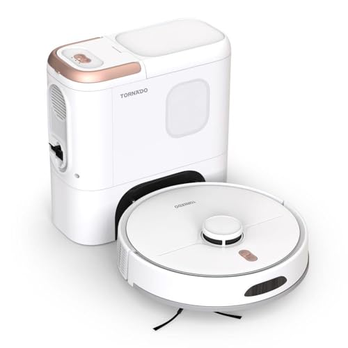 TORNADO Roboter-Staubsauger mit Wischfunktion, 3000Pa Saugkraft, 250ml Wassertank, HEPA-Filter, 2600mAh Akku, 7-Tage-Zeitplan, Alexa-kompatibel TORNADO Roboter-Staubsauger mit Wischfunktion, 3000Pa Saugkraft, 250ml Wassertank, HEPA-Filter, 2600mAh Akku, 7-Tage-Zeitplan, Alexa-kompatibel von TORNADO