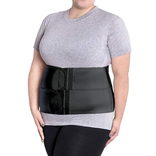 TOROS GROUP MANUFACTURE Postoperative Stützbandage Rückenstützgürtel Bauchweggürtel Bauchstütze Höhe 24 cm X-Large Schwarz von TOROS-GROUP