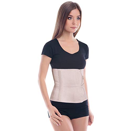 TOROS GROUP MANUFACTURE Postoperative Stützbandage Rückenstützgürtel Bauchweggürtel Bauchstütze Höhe 24 cm XX-Large Beige von TOROS-GROUP