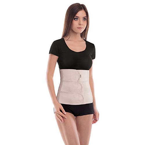 TOROS GROUP MANUFACTURE Postoperative Stützbandage Rückenstützgürtel Bauchweggürtel Bauchstütze Höhe 31 cm X-Large Beige von TOROS-GROUP