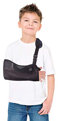 TOROS-GROUP Armschlinge atmungsacitv mit weich gepolstertem Schultergurt Arm Support Schulter Wegfahrsperre- Schwarz- XX-Small 18-24 cm von TOROS-GROUP
