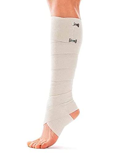 TOROS-GROUP Bandage hochelastische Bandage für die Kompression mit 2 Clips- 10Cm x 5M Beige TOROS-GROUP Bandage hochelastische Bandage für die Kompression mit 2 Clips- 10Cm x 5M Beige von TOROS-GROUP