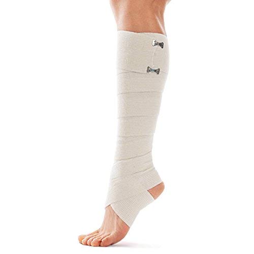 TOROS-GROUP Bandage hochelastische Bandage für die Kompression mit 2 Clips - 8Cm x 4M Beige von TOROS-GROUP