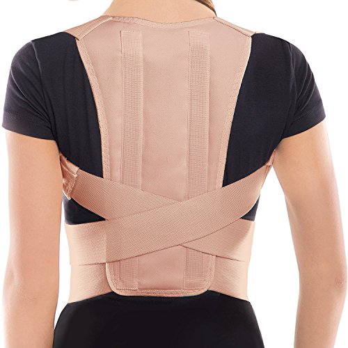 TOROS-GROUP Geradehalter zur Haltungskorrektur/Rückenbandage Rücken Geradehalter - Haltungskorrektur, Posture Corrector Rückenstützgürtel Rückenschmerzen mit Lendenwirbelstütze Beige X-small von TOROS-GROUP