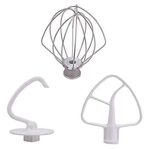 TORR K45DH Knethaken K45B Flachschneebesen beschichtet K45WW Stabmixerdraht Geeignet für Mixer mit 4,5Qt 5Qt Schüssel für Kitchen Aid TORR K45DH Knethaken K45B Flachschneebesen beschichtet K45WW Stabmixerdraht Geeignet für Mixer mit 4,5Qt 5Qt Schüssel für Kitchen Aid von TORR