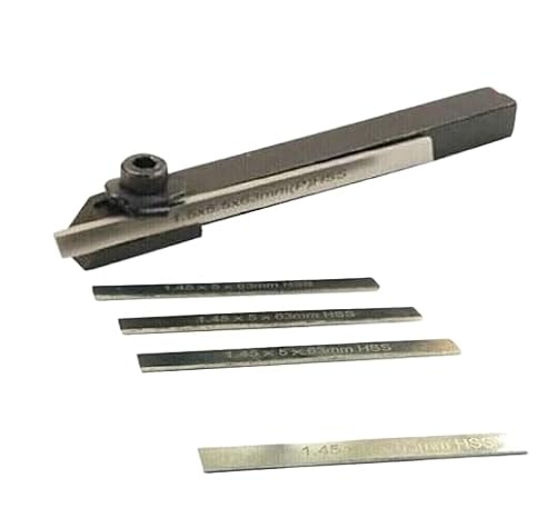 Amz322 Mini-Drehmaschinen-Schneidwerkzeughalter mit 5 mm M2-HSS-Klinge, 8 mm, 5 Stück Amz322 Mini-Drehmaschinen-Schneidwerkzeughalter mit 5 mm M2-HSS-Klinge, 8 mm, 5 Stück von TORRENS