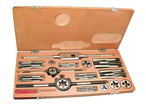 Robustes Gewindebohrer- und Schneideisen-Set, 1/4 bis 2,5 cm, britischer Standard, fein verpackt, komplett BSF-Amz991 Robustes Gewindebohrer- und Schneideisen-Set, 1/4 bis 2,5 cm, britischer Standard, fein verpackt, komplett BSF-Amz991 von TORRENS