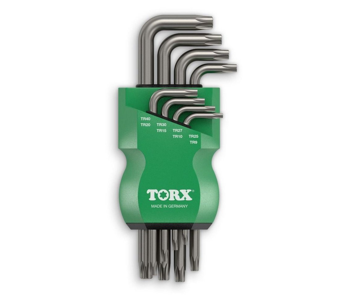TORX Torxschlüssel TR Winkelschraubendreher Set TX9-TX40 Stahlgrau 8teilig, mit Bohrung / Loch von TORX