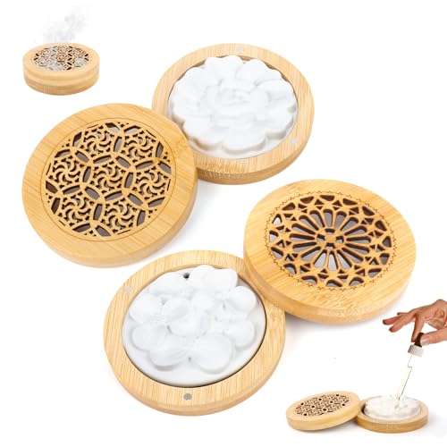 2 Stück Duftstein für Ätherische Öle Diffuser, Ätherische Öle Klein mit 2 Hölzerner Räucherkiste, Duftstein für Ätherische Öle für Aromatherapie in Schlafzimmer, Badezimmer, Büro, Auto und Reisen 2 Stück Duftstein für Ätherische Öle Diffuser, Ätherische Öle Klein mit 2 Hölzerner Räucherkiste, Duftstein für Ätherische Öle für Aromatherapie in Schlafzimmer, Badezimmer, Büro, Auto und Reisen von TOSAVGA