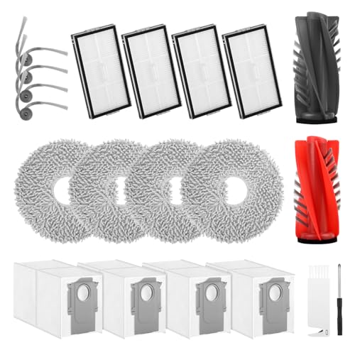 20 Stück Zubehörset für Roborock Saros 10R/ G20S Ultra Saugroboter, 1 Dual-Hauptbürste, 4 Seitenbürsten, 4 HEPA Filter, 4 Wischtücher, 4 Staubbeutel, 1 Reinigungsbürste und 1 Schraubendreher 20 Stück Zubehörset für Roborock Saros 10R/ G20S Ultra Saugroboter, 1 Dual-Hauptbürste, 4 Seitenbürsten, 4 HEPA Filter, 4 Wischtücher, 4 Staubbeutel, 1 Reinigungsbürste und 1 Schraubendreher von TOSAVGA