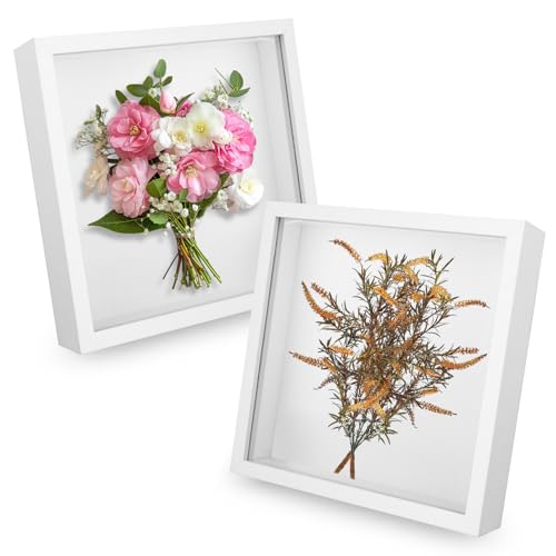 TOSAVGA 2 Stück 3D Bilderrahmen, Bilderrahmen 20x20, holzrahmen zum Befüllen, Objektrahmen Tief zum Befüllen, 3D Rahmen für Objekte, Blumen, Hochzeitsstrauß oder Erinnerungsstücke TOSAVGA 2 Stück 3D Bilderrahmen, Bilderrahmen 20x20, holzrahmen zum Befüllen, Objektrahmen Tief zum Befüllen, 3D Rahmen für Objekte, Blumen, Hochzeitsstrauß oder Erinnerungsstücke von TOSAVGA