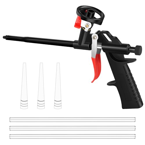TOSAVGA Pu Schaumpistole Für Schäume, Pu Bauschaumpistole Bauschaum Pistole Aus Metall, Gun Dosierpistole, Präzisionspistole, Expanding Foam Gun, Pistolenschäumen zum Architektur Fenster und Türen von TOSAVGA
