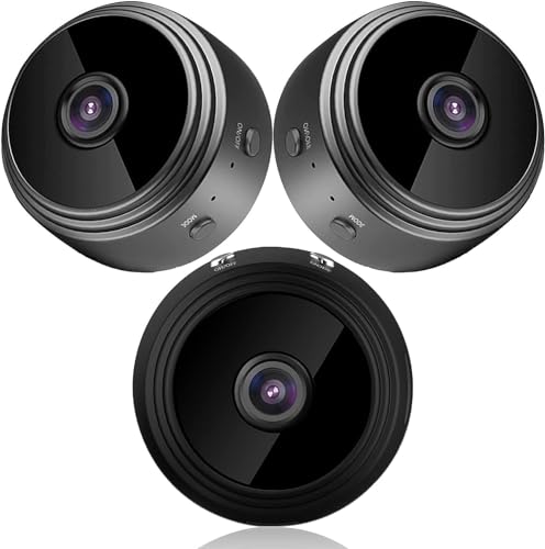 TOSBARRFT Mini Camera,350mAh Battery 1hrs, Home Surveillance for Families with Night Vision,Magnetic Indoor/Outdoor 1080P HD Mini Wireless Security Camera (3-Pack) von TOSBARRFT