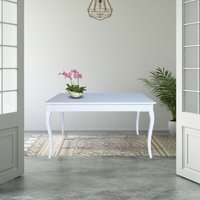 Ausziehbarer rechteckiger Tisch Esche weiß 140 cm - Liberty von TOSCOHOME