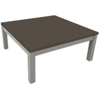 Toscohome - Quadratischer Couchtisch 80 cm mit grauem Gestell und schlammfarbener Platte - Tratto von TOSCOHOME