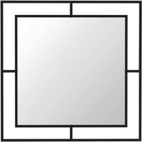 Toscohome - Quadratischer Spiegel 58x58 cm mit doppeltem schwarzem Metallrahmen - Ecke von TOSCOHOME