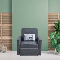 Sessel mit ausziehbarem Bett widerstandsfähiger Stoff Farbe grau - Magico von TOSCOHOME