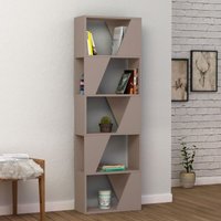 Toscohome - Modernes Bücherregal mit Regalen in taubengrau 54x168H cm - Rahmen von TOSCOHOME