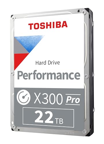 TOSHIBA X300 PRO 22TB High Workload Performance für Creative Professionals 3,5 Zoll interne Festplatte - bis zu 300 TB/Jahr Workload Rate CMR SATA 6Gb/s 7200RPM 512MB Cache - HDWR62CXZSTB TOSHIBA X300 PRO 22TB High Workload Performance für Creative Professionals 3,5 Zoll interne Festplatte - bis zu 300 TB/Jahr Workload Rate CMR SATA 6Gb/s 7200RPM 512MB Cache - HDWR62CXZSTB von TOSHIBA