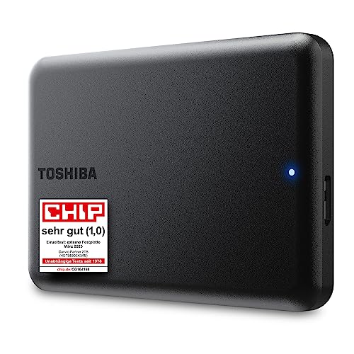 Toshiba Canvio Partner 2TB Portable 2.5'' Externe Festplatte, USB 3.2, Mac & Windows kompatibel. Xbox, PS4, PS5 (HDTB520EK3AB) von TOSHIBA