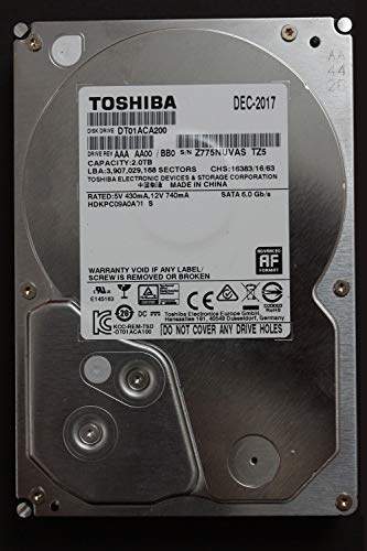 Toshiba DT01ACA200 - HDD 2000GB SATA 6.0 GB/S 3.5IN - 7200RPM 64MB Cache Toshiba DT01ACA200 - HDD 2000GB SATA 6.0 GB/S 3.5IN - 7200RPM 64MB Cache von TOSHIBA