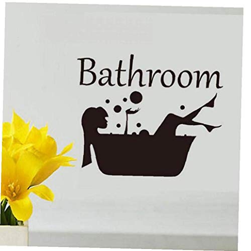 1pc Badezimmer-tür-aufkleber Baden-mädchen-kunst-dekor-wc Tür-zeichen Self Adhesive Vinyl-aufkleber Für Wc 18 * 15cm von TOSSPER