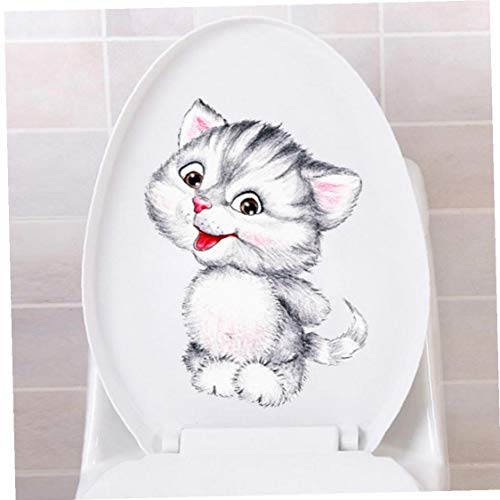 1pc Reizende Katzen-wand-aufkleber-karikatur-tierwandaufkleber Wandkunst-tapete Für Kinder Zimmer Badezimmer Wc Dekoration von TOSSPER