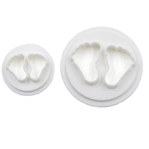 TOSSPER 2pcs Baby-fuß-Form Ausstechformen, Für Sugar Biskuit-gebäck-backen-Fondant-scherblock-Kuchen von TOSSPER