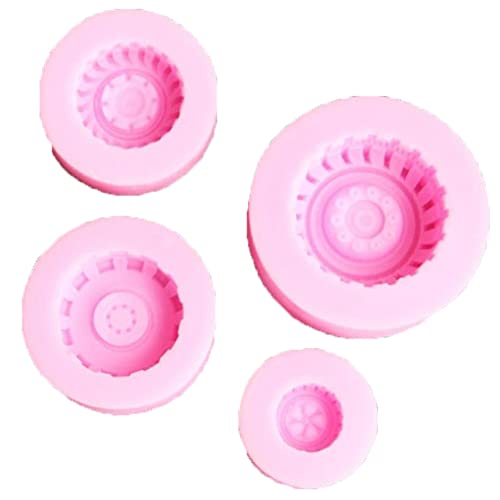 4pcs Silikon-reifen-rad-fondant-kuchen-form-schokoladenplätzchen-form Home Küche Backen Bakeware Kuchen, Der Werkzeuge von TOSSPER