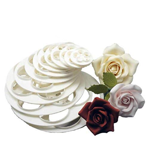 6pcs Fondant-rosen-blumen-form-kuchen Zuckerfertigkeit Dekorieren Stencil-plätzchen-gummi-pasten-cutter-süßigkeit-form 6pcs Fondant-rosen-blumen-form-kuchen Zuckerfertigkeit Dekorieren Stencil-plätzchen-gummi-pasten-cutter-süßigkeit-form von TOSSPER