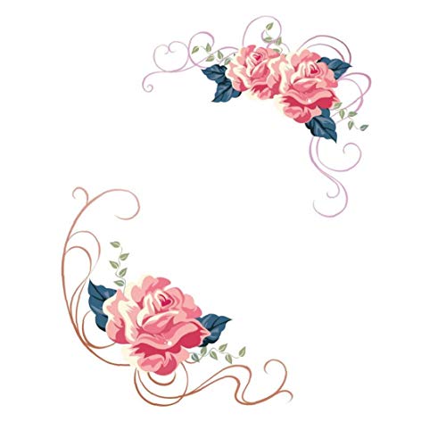 Bunte Blumen 3d-wand-aufkleber Schöne Pfingstrosen-kühlraum-aufkleber Pvc Adhesive Mural Für Garderobe Wc Badezimmer Dekoration Rosa 20 * 30cm von TOSSPER
