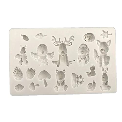 Silikon Fondant Formen 3d Wald Tiere Schimmel Diy Seife Gelee Schokolade Süße Backformen Kinder Geburtstagstorte Dekorieren Werkzeuge von TOSSPER