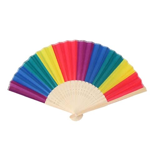 TOSSPER 1 Stück 7 Zoll Rainbow Hand Falt Fan Fan Für Gay Pride LGBT Hochzeit Themen Parteien Dekoration Fan Christmas Dance Fan TOSSPER 1 Stück 7 Zoll Rainbow Hand Falt Fan Fan Für Gay Pride LGBT Hochzeit Themen Parteien Dekoration Fan Christmas Dance Fan von TOSSPER