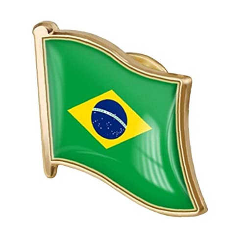 TOSSPER 1 Stück Brasilien-Flagge-pin-Abzeichen-Metall-email-Revers-pin-brosche-Flag-Revers-pin-zubehör von TOSSPER