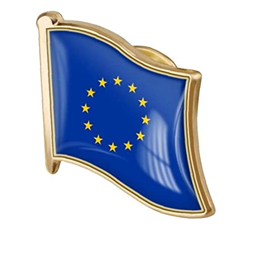 TOSSPER 1 Stück Europäer Union Flagge Pin Abzeichen Metall Emaille Revers Pin Brosche Europäische Union Der Flagge Abzeichen Neuheit Zubehör von TOSSPER