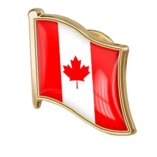 TOSSPER 1 Stück Kanadische Flagge Pinabzeichen Metall Emaal Revers Pin Brosche Flag Runel Pin Zubehör TOSSPER 1 Stück Kanadische Flagge Pinabzeichen Metall Emaal Revers Pin Brosche Flag Runel Pin Zubehör von TOSSPER
