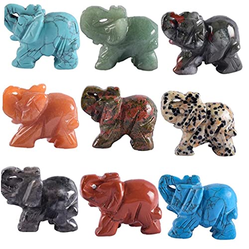 TOSSPER 1 Stück Kristall Elefant Figur Mini Elefanten Stein Geschnitzte Statuen Quarz Feng Shui Desktop Ornament Zufällige Farbe TOSSPER 1 Stück Kristall Elefant Figur Mini Elefanten Stein Geschnitzte Statuen Quarz Feng Shui Desktop Ornament Zufällige Farbe von TOSSPER