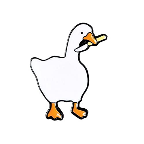 TOSSPER 1 Stück Lustige Gans Emaille Brosche Pins Metall Legierung Tier Revers Pins Modeschmuck Abzeichen Kleidung Zubehör von TOSSPER