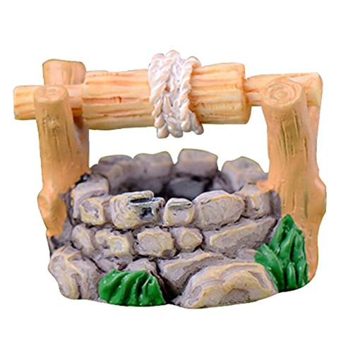 TOSSPER 1 Stück Miniaturen Vintage Wasser Gut Ornament Fee Garten Dekoration Geheime Garten Magische Fee Wünscht Gut von TOSSPER